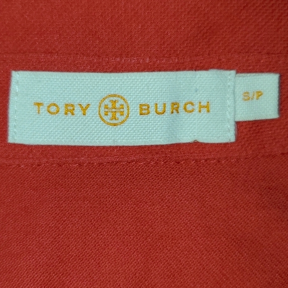 Tory Burch red half zip polo sz small - Picture 7 of 9